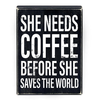 Box Art Sign - Need Coffee