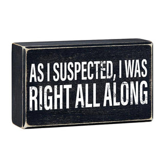 Box Art Sign- Was Right
