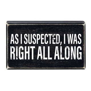 Box Art Sign- Was Right