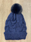 Cable Knit Beanie with Pom Pom - Multiple Colors - Taryn x Philip Boutique