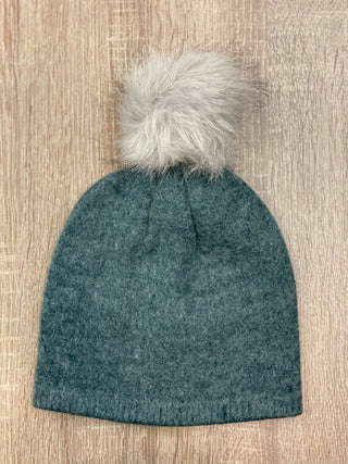 Beanie with Faux Fur Pom Pom - Two Colors - Taryn x Philip Boutique