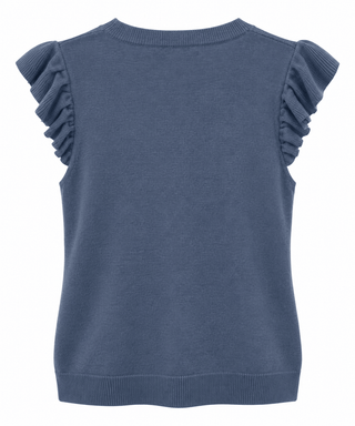 J. Society Ruffle Tank Sweater in Denim