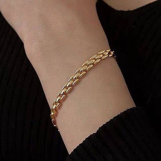 JOSSLYN by wall to wall - 18K STAINLESS STEEL TARNISH FREE CUBAN BRACELET