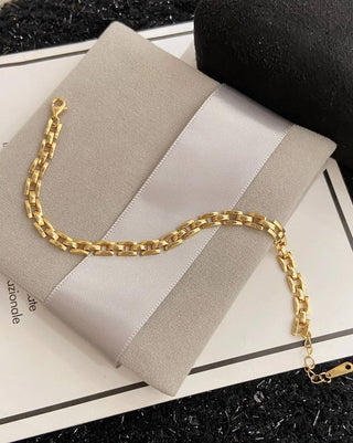 JOSSLYN by wall to wall - 18K STAINLESS STEEL TARNISH FREE CUBAN BRACELET