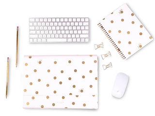 Kate Spade New York by Lifeguard Press - Small Spiral Notebook, Gold Dot with Script