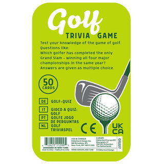 kikkerland design inc golf trivia game