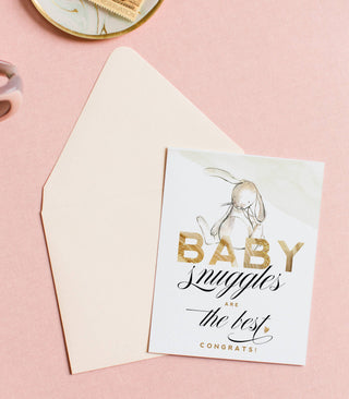 Kitty Meow Boutique - Baby Snuggles, New Baby Greeting Card and Celebration Card