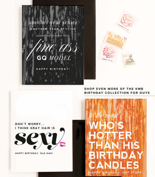 Kitty Meow Boutique - Gray Hair is Sexy, Funny Happy Birthday Greeting Card for Him