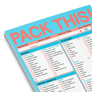 Knock Knock - Pack This (Refresh) Pad (Pastel Version)
