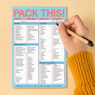 Knock Knock - Pack This (Refresh) Pad (Pastel Version)