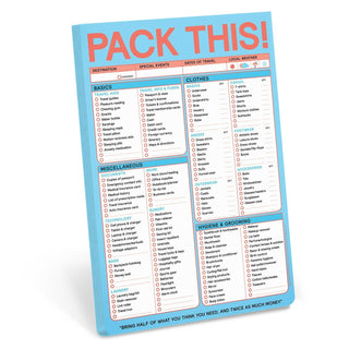 Knock Knock - Pack This (Refresh) Pad (Pastel Version)