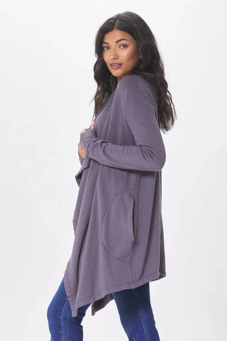 LA Made Newport Draped Plush Cardi