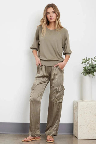 LA Made Agnes Silky Cargo Pants