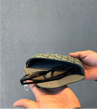 Travel-Friendly Glasses Case with Keychain Clip
