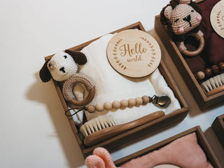 Welcome Baby Gift Box - Charming 6-Piece Set for Newborns: White