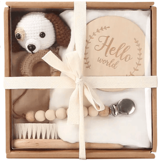 Welcome Baby Gift Box - Charming 6-Piece Set for Newborns: White