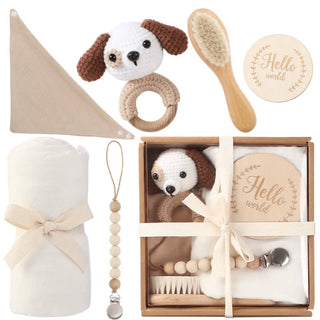 Welcome Baby Gift Box - Charming 6-Piece Set for Newborns: White
