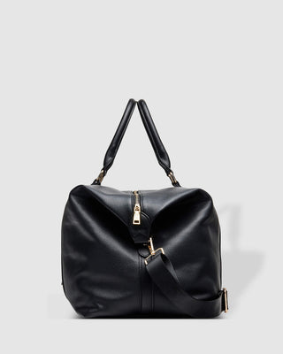 Louenhide Boston Travel Bag - Black Vegan Leather
