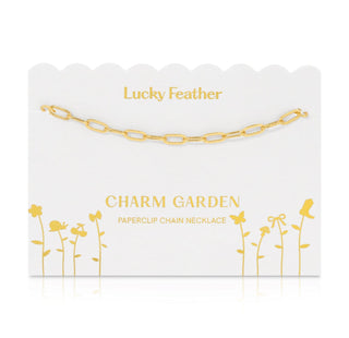 Lucky Feather Charm Garden - Paperclip Chain (18-20 in)