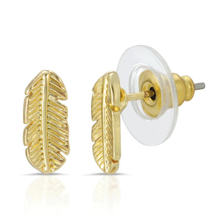 Lucky Feather A Natural Beauty - Gold Leaf Earrings