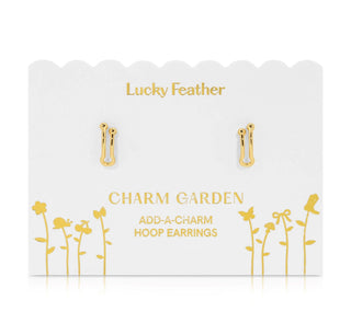 Lucky Feather Add-A-Charm Hoop Earrings