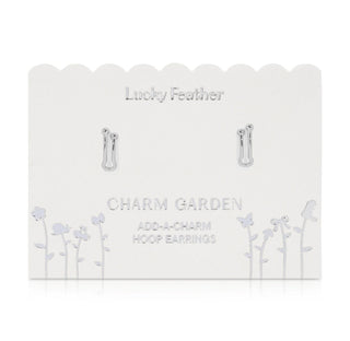 Lucky Feather Add-A-Charm Hoop Earrings