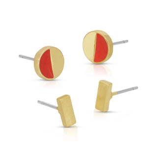 better half half circle bar studs