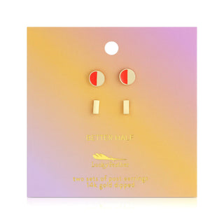 Lucky Feather Better Half - Half Circle + Bar Studs