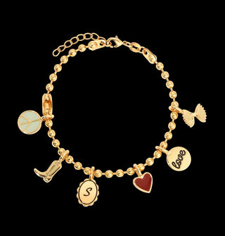Lucky Feather Charm Garden - Bracelet Chain - Gold