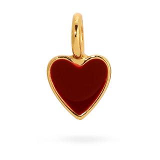 Lucky Feather Charm Garden Heart Charm in Gold