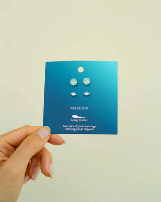 Peace Out stud earrings