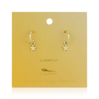 Lucky Feather Superstar - Star Hoops