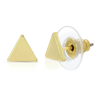 Lucky Feather You are Balanced - Gold Triangle Earrings