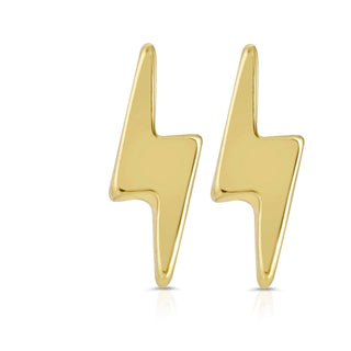 Lucky Feather You are Electric - Gold Bolt Earrings