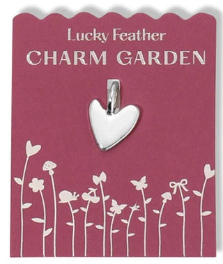  Lucky Feather Charm Garden heart charm