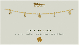 Lucky Feather Dangle Necklace