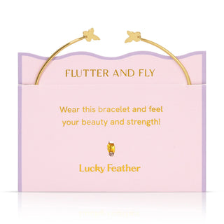 Lucky Feather Connection Cuff Bracelet