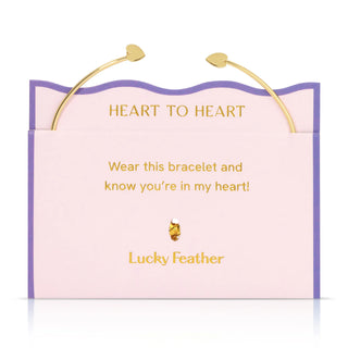 Lucky Feather Connection Cuff Bracelet
