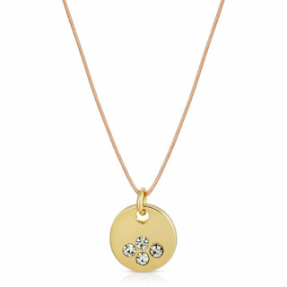 Lucky Feather New Moon Gold Sparkle Necklace