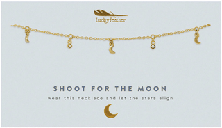 Lucky Feather Dangle Necklace