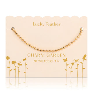 Lucky Feather Charm Garden Necklace - Gold