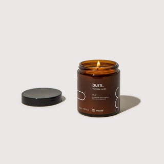 maude - 4 oz Burn no. 2 - skin-softening massage candle