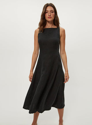 PALMIRA FIT & FLARE MIDI DRESS