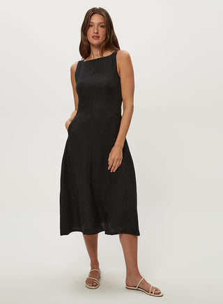 PALMIRA FIT & FLARE MIDI DRESS