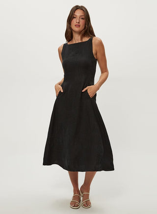 PALMIRA FIT & FLARE MIDI DRESS