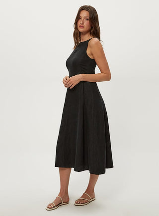 PALMIRA FIT & FLARE MIDI DRESS