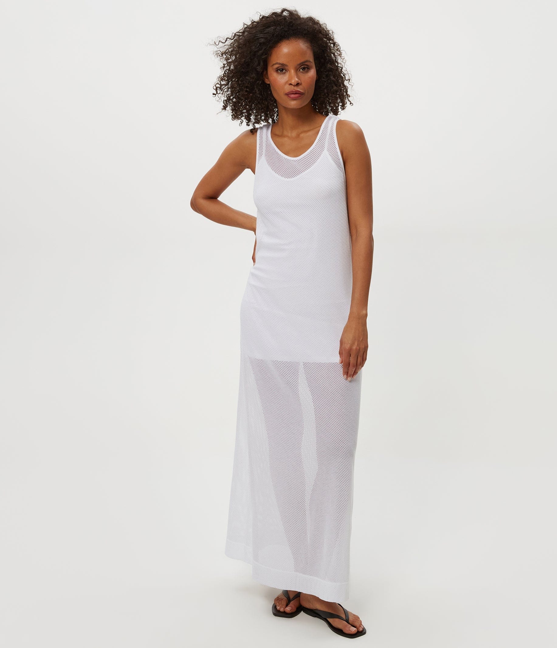Women's Julianna Mesh Maxi Dress - White - Size S Women's Julianna Mesh Maxi Dress - White - Size S