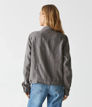 michael stars jean linen jacket