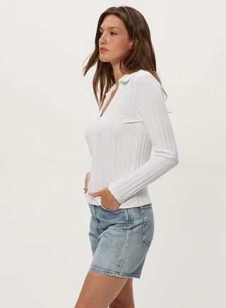 LIYAH L/S COLLARED TOP