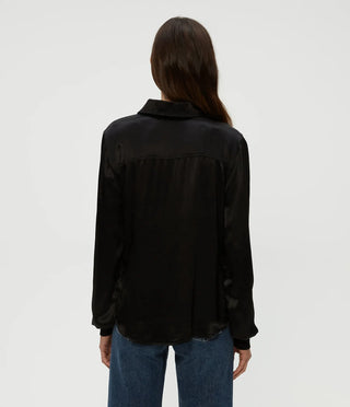 Meredith Satin Button Down Shirt